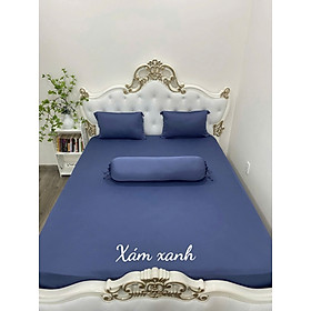 Bộ chăn Drap gối Thun Hàn Quốc Mát Lạnh { 4 món gồm ; ga và 3 áo gối / 5 món gồm chăn, ga và 3 áo gối } đủ size