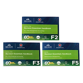 Nơi bán Combo 3 cuốn Sách Revision Essential Handbook ACCA F2 + F3 + F5 - Giá Từ -1đ
