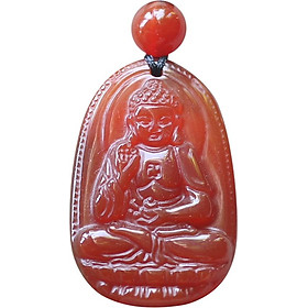 Mặt Phật A Di Đà Mã Não Đỏ (Trung : 3 x 2.3 cm) Ngọc Quý Gemstones MD60