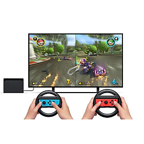 2Packs Racing Steering Wheel Console Handle Grip for Nintendo Switch Joy-con