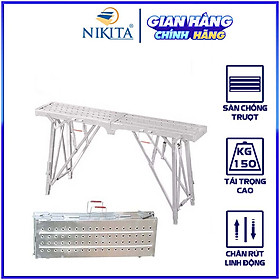Giàn Giáo Bàn Đứng Rộng 30cm, Gấp Gọn MD30, Chắc Chắn - Chính hãng NIKITA 2024