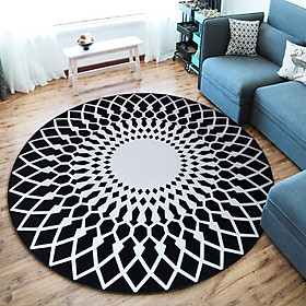 Modern Simple Round Carpet Rug Door Mat Living Room Bedroom Anti-Slip Floor Rug Mat Home Decoration