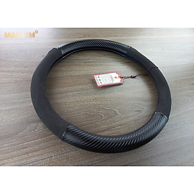 Bọc vô lăng cao cấp Macsim mã 8771 màu đen + cacbon