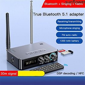 Hình ảnh SOAIY Bộ Thu Phát Âm Thanh Bluetooth 5.1 Chuyển Đổi Aux 3.5mm Đầu Đọc Thẻ U/TF/Nhạc Stereo Âm Thanh Vòm 3D Bluetooth M9 Pro - Hàng Nhập Khẩu
