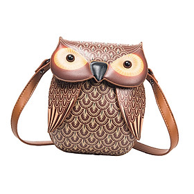 Women Shoulder Bag Cute Owl Crossbody Bag Travel Purse Handbag Fashion with Buckle Closure Pouchs Girl Pu bag for Vacation Summer and Party