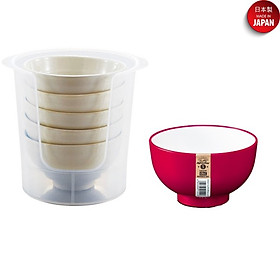 Combo khay đựng bát đĩa cất gọn Sanada Seiko φ14.9cm + Bát nhựa 420ml - nội địa Nhật Bản