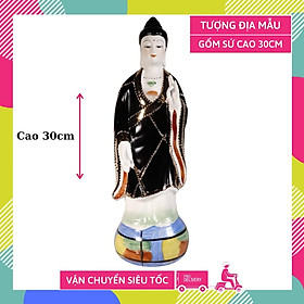 Mua Tượng Địa Mẫu Nương Nương gốm sứ đứng vẽ màu đẹp xuất sắc - Cao 30cm