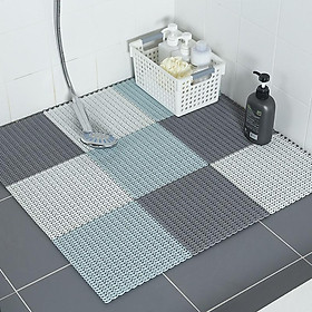 Thảm chống trơn trượt nhà tắm size 30x30cm tiện dụng, Tấm thảm nhựa lót sàn nhà tắm kháng khuẩn chống trượt