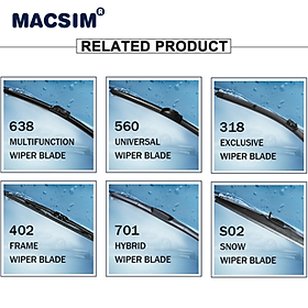 Combo cần gạt nước mưa ô tô Nano Silicon Macsim cho xe mercedes benz E-Class Series  E300/E300L 2010-2014