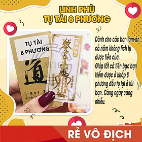 Mua Linh phù TỤ TÀI 8 PHƯƠNG. Dành cho các bạn làm ăn cả năm không tích tụ được tiền. Để bóp ví  làm miếng dán điện thoại  máy tính  laptop  xe hơi