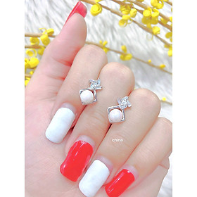 Đôi Bông Tai Nữ Bạch Kim Mẫu 0401503 - Mang đi chơi, đi tiệc đều được