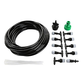Mist Sprinkler Nozzle Kit Durable Drip Irrigation Kits Garden Tool Kit Easy to Install Water Misting Cooling System for Waterpark Outdoor