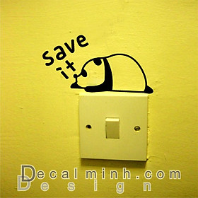 Combo 2 Tấm Sticker Trang Trí Công Tắc Đèn ( Gấu Lười )