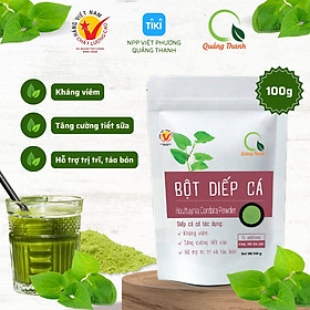 Bột Diếp Cá Quảng Thanh gói 100g thanh nhiệt, giải độc, cầm máu - Kháng khuẩn, kháng viêm, chống oxy hóa