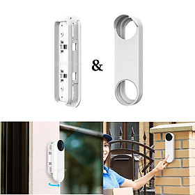 Doorbell Mount Holder Adjustable & Silicone Case for Google Nest Doorbell