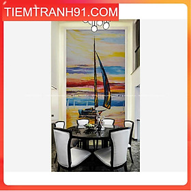 Mua Tranh treo tường | Tranh in giả sơn dầu Thuyền Buồm - 16