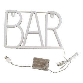 Letter Neon Sign with USB Powered, Bar Signs, Industrial Letters Lamp, Letters Night Light for Wedding Pub Hotel Home