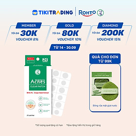 Miếng dán mụn giúp giảm mụn sưng viêm Acnes Clear Patch (24 Miếng)