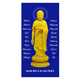 Mua Tranh gỗ treo tường trang trí nhà cửa  không gian thờ cúng mẫu tam thánh  phật adida tượng vàng  Tranh Nội Thất Phật A Di Đà HPV-133 (30 x 60 cm)