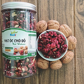 NHÂN ÓC CHÓ ĐỎ MỸ NUNUTS HỘP 500G ( ÓC CHÓ ĐÃ TÁCH VỎ)