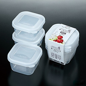 Set 3 Hộp đựng cơm văn phòng , hộp đựng thực phẩm thức ăn tủ lạnh nhựa PP cao cấp 380mL Nhật Bản