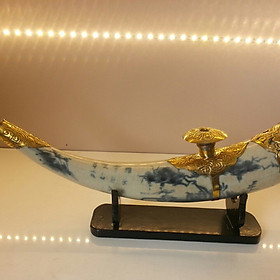 Mua Điếu ngà men rạn cổ bọc đồng