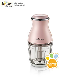 Mua  Hàng Chính Hãng Máy xay thực phẩm Bear SML QSJ-B02U2 màu hồng công suất 220w  dung tích 60ml  bằng nhựa ABS + cối thủy tinh an toàn  tốc độ 3500-4800vòng/phút  Cốc xay có nắp chống tràn  kèm dây móc treo tiện lợi.