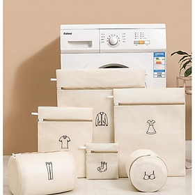 Mua Set 5 chiếc túi lưới trơn  túi giặt TG2 đồ lót máy giặt giúp bảo vệ quần áo khi giặt máy dododios