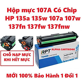 Hộp mực 107A Có Chíp Dành cho HP MFP 135A 135w 137fn 137fw 137fnw - 107w - w1107a tương thích lắp vào là in, mới 100% Hàng chính hãng Alpha Cartridge 