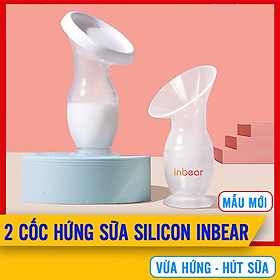 [COMBO 2] Cốc Hứng Sữa Inbear Nature, 100% Silicon Cao Cấp, Dung Tích 100 ml, Phễu Hút Sữa Nhanh Chóng, Dùng Làm Bình Hứng Sữa Đơn Giản