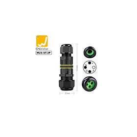 Mua Đầu nối điện chia 4 dây chống nước IP68 2 3 lõi chính hãng E-Weichat EW-M25-5T