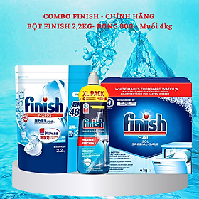 Combo Finish Bột 2,2kg + muối 4kg + bóng 800ml