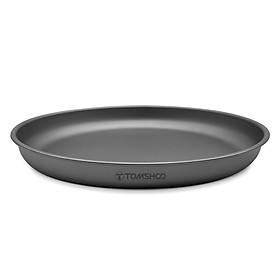 TOMSHOO 1000ML/1500ML Lightweight Titanium Frying Pan Dinner Fruit Plate Pan Food Container for Outdoor Camping Hiking Backpacking Picnic BBQ