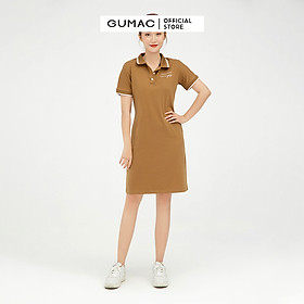 Đầm polo nữ thêu positive dễ thương GUMAC DA1007 đủ size đủ màu