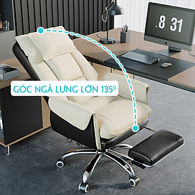 Mua Ghế Văn Phòng Cao Cấp. Ghế Xoay Văn Phòng Có Gác Chân. Tùy Chỉnh Nâng Hạ Độ Cao  Độ Ngả Lưng. Ghế Da Văn Phòng Có Gác Chân