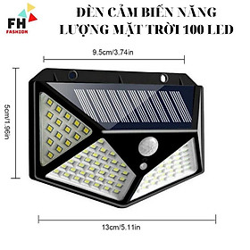 Mua Đèn Năng Lượng Mặt Trời   Cảm Biến Chống Trộm   100 Bóng Led Siêu Sáng