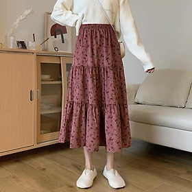 THE KOOPLES  Chân váy midi phối viền nhún bèo thời trang
