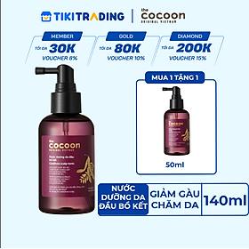 Nước dưỡng da đầu bồ kết Cocoon giảm gàu và chăm sóc da đầu nhạy cảm 140ml