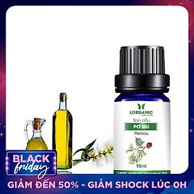 Tinh dầu pơ mu Lorganic 10ml/ Tinh dầu thiên nhiên nguyên chất/ Hương thơm ngọt ngào, ấm áp/ Giải tỏa căng thẳng, mệt mỏi, xua đuổi muỗi và côn trùng/ Thích hợp dùng với đèn xông và máy khuếch tán.