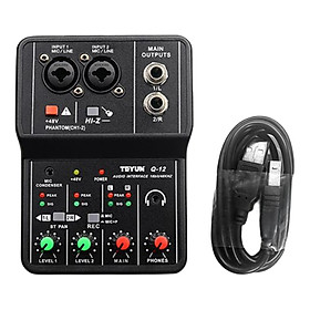 Sound Card Audio Mixer 48KHz for Music Recording Equipment Live   PC