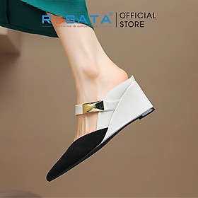 Dép sục cao gót nữ quai ngang phối màu ROSATA RO631 - HÀNG VIỆT NAM - BKSTORE