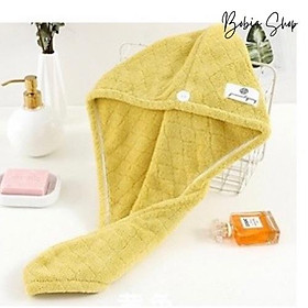 Mua Khăn ủ tóc lông cừu ngoại nhập vân kẻ sọc siêu dày  siêu mềm mịn bảo vệ mái tóc suôn mượt 65x25cm