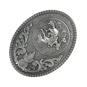 Men's Cowboy Belt Buckle Antique Engraved Animal Floral Novelty Buckles Bronze