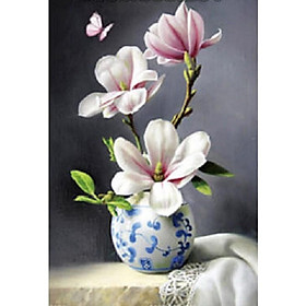 Tranh đính đá Bình hoa khoe sắc - LV247