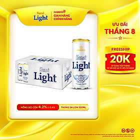 Bia Hanoi Light - Thùng 24 lon 330ml