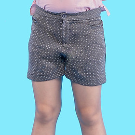 Quần Shorts Bé Gái Xám Chấm Bi Hồng Ugether UKID121