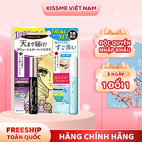 Set Vỉ Mascara Nâng Rậm Dày Mi Và Mascara Tẩy Trang Mi Kissme Heroine Make (2 cây)