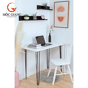 Mua Bàn Làm Việc Gỗ Tự Nhiên Kết Hợp Chân Sắt - Nội Thất Mộc Giang