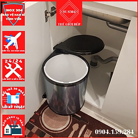 Mua Thùng Rác Gắn Cánh Tủ Bếp Inox 304 Cao Cấp