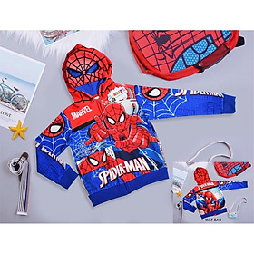 Áo khoác người nhện Spiderman cho bé cân nặng 12kg đến 45kg